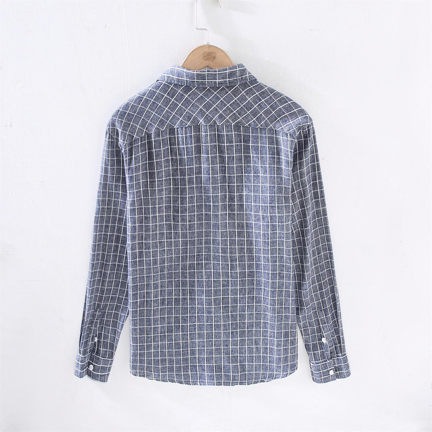 Plaid Square Collar Shirt - Casual Workwear